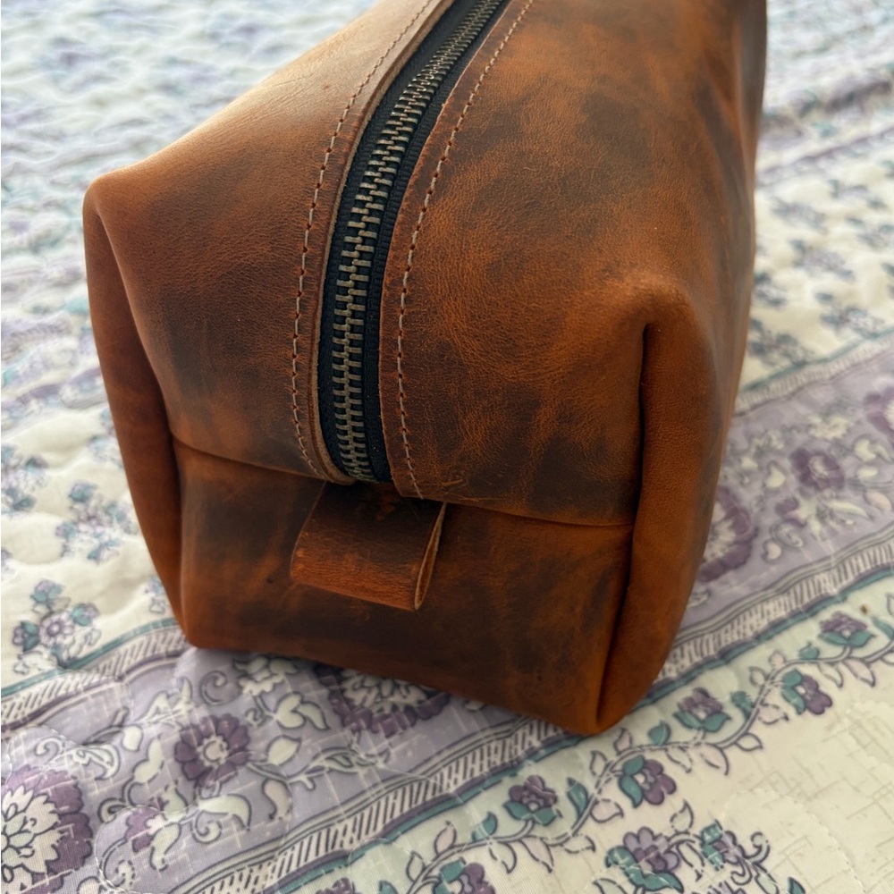 SALE! North Star Copper Rough & Tough Leather Dopp Kit NWT Made in USA - Picture 5 of 6